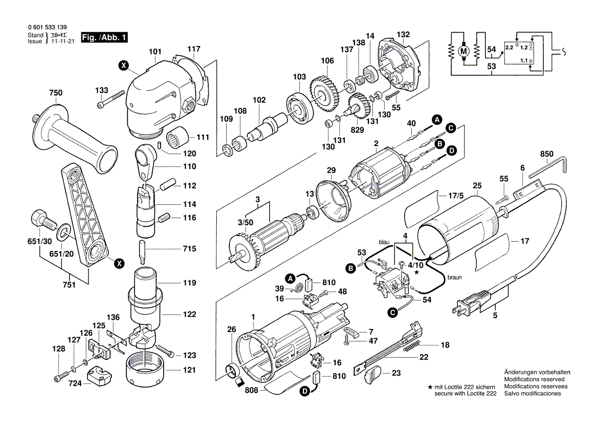 Bosch 1-533-a - 0601533139 Tool Parts