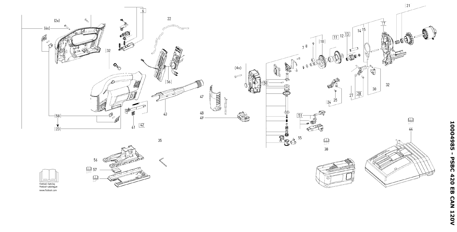 Festool PSBC-420-EB 10004985 Parts - Jig Saw