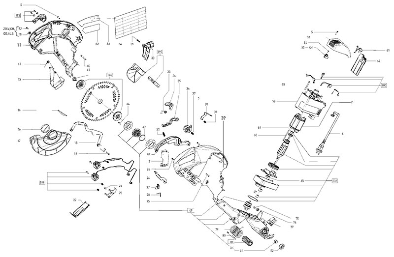 KS 120 EB 120V (10037846) Sliding Compound Mitre Saw Parts