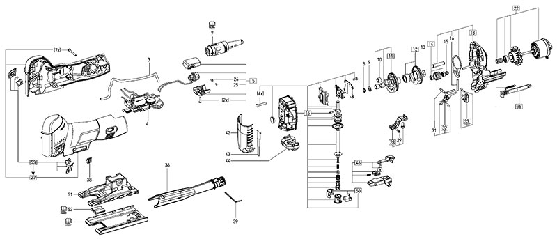 PS 420 EBQ 120V (10213001) Jigsaw Parts