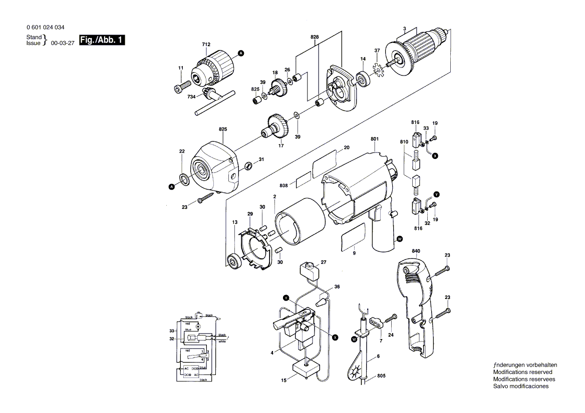 Bosch 1024vsr - 0601024034 Tool Parts