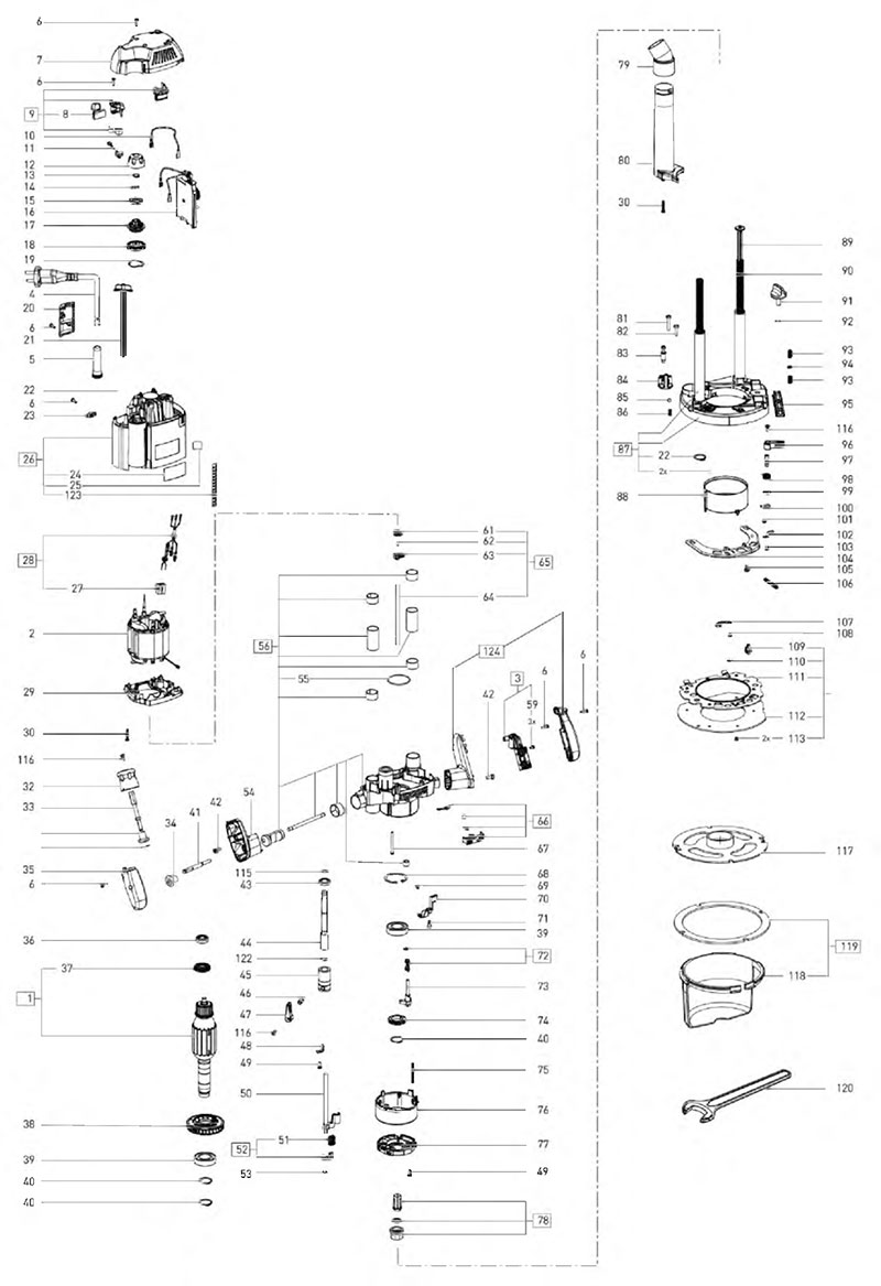 OF 2200 120V (10477851) Router Parts