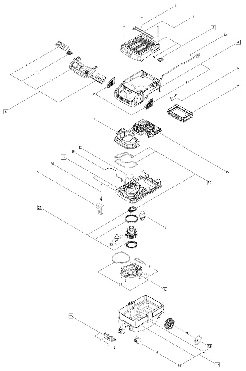 CT 25 HEPA US (10664966) CT Mobile Dust Extractor Parts