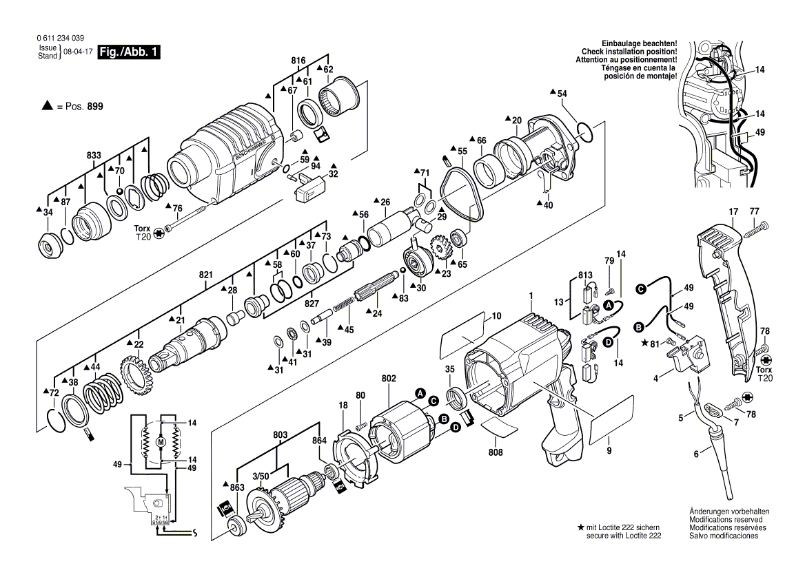 Bosch 11-234-s - 0611234039 Tool Parts