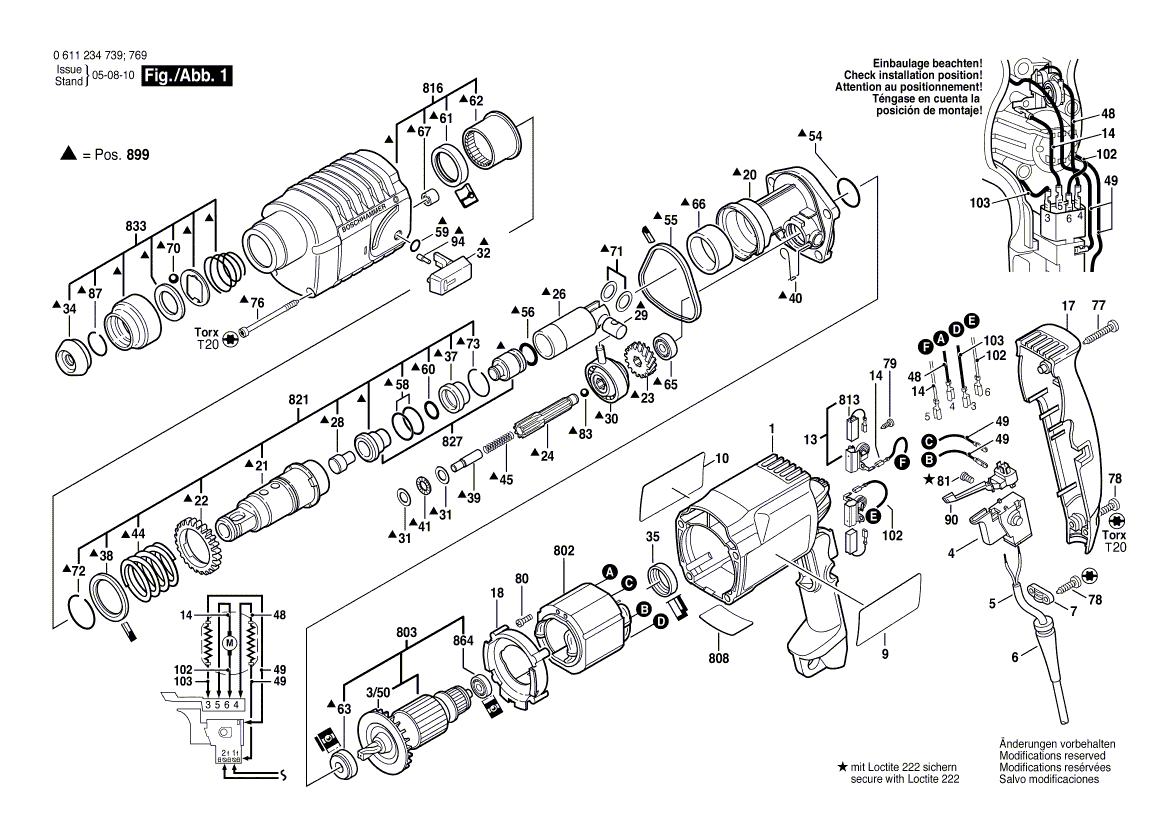 Bosch 11-234-vsr - 0611234769 Tool Parts