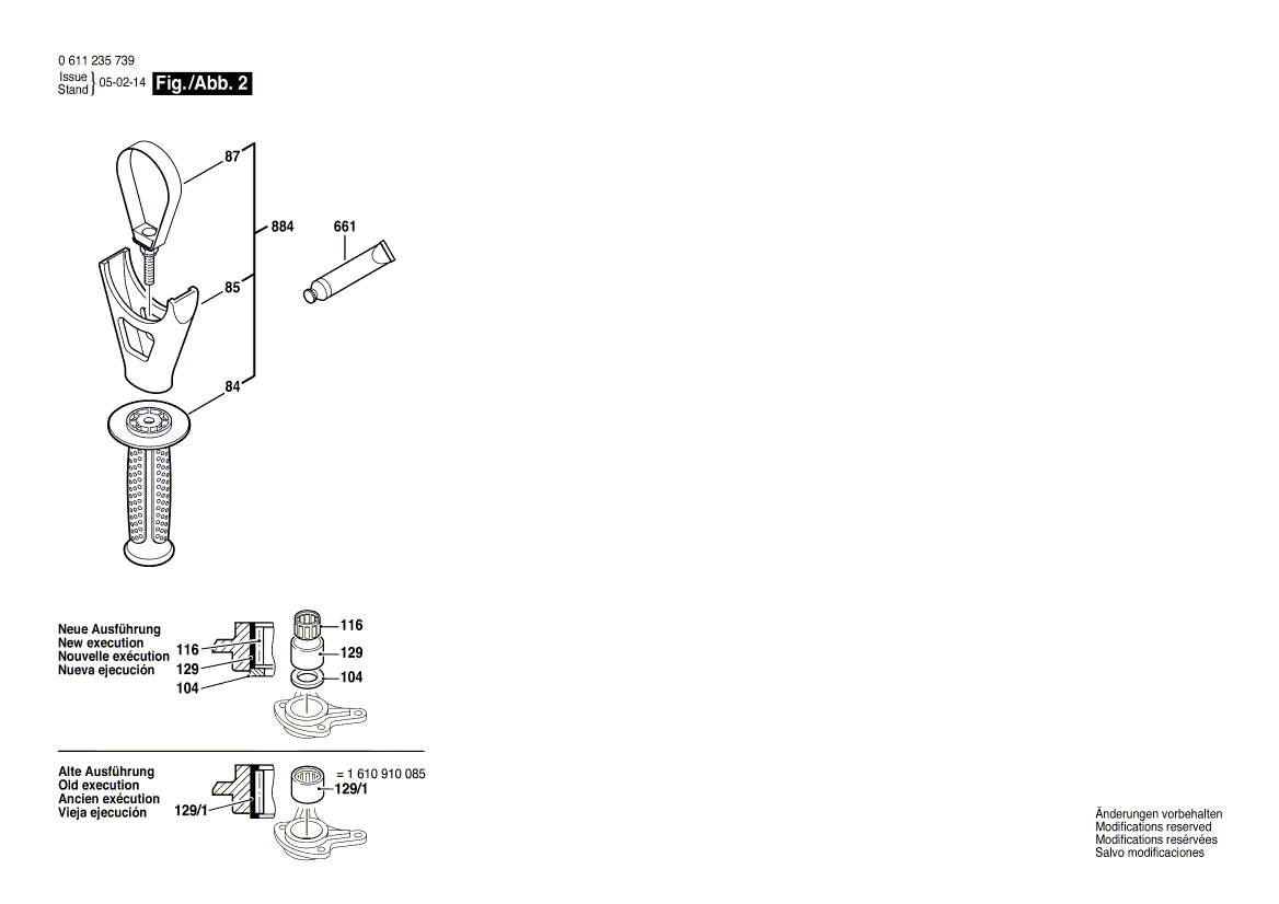 Bosch 11-235-evs - 0611235739 Tool Parts