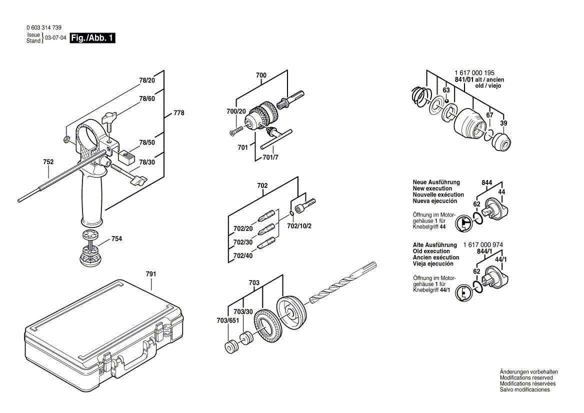 Bosch 11200vsr - 0603314739 Tool Parts