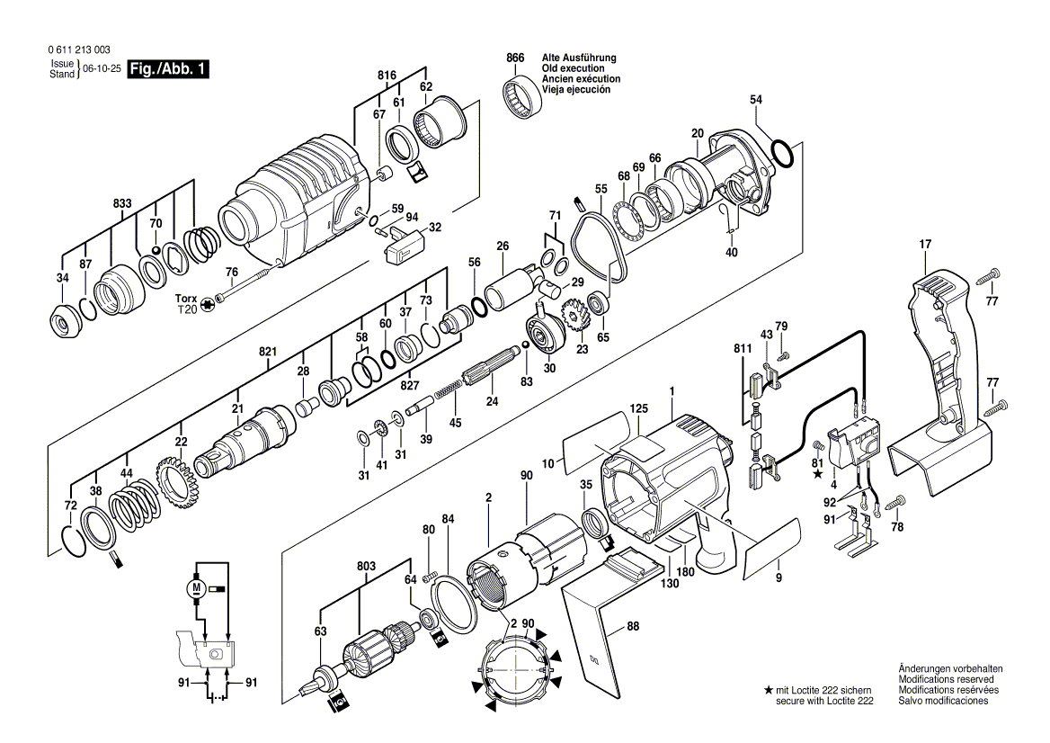 Bosch 11213 - 0611213034 Tool Parts