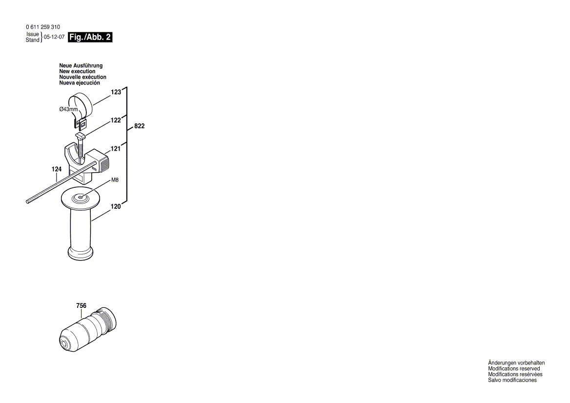 Bosch 11224vsrc - 0611259310 Tool Parts