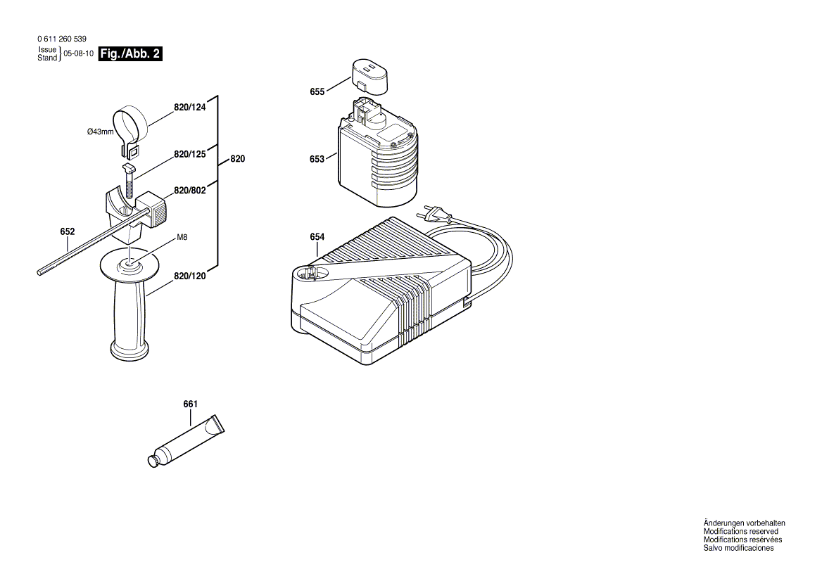 Bosch 11225vsrh - 0611260539 Tool Parts