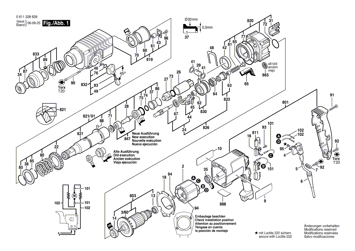 Bosch 11228vs - 0611228639 Tool Parts