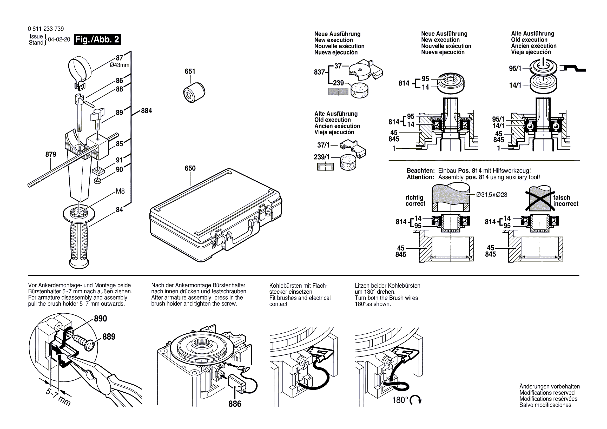 Bosch 11233evs - 0611233739 Tool Parts