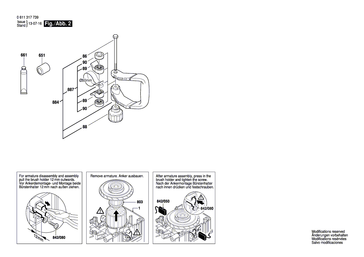 Bosch 11317evs - 0611317739 Tool Parts