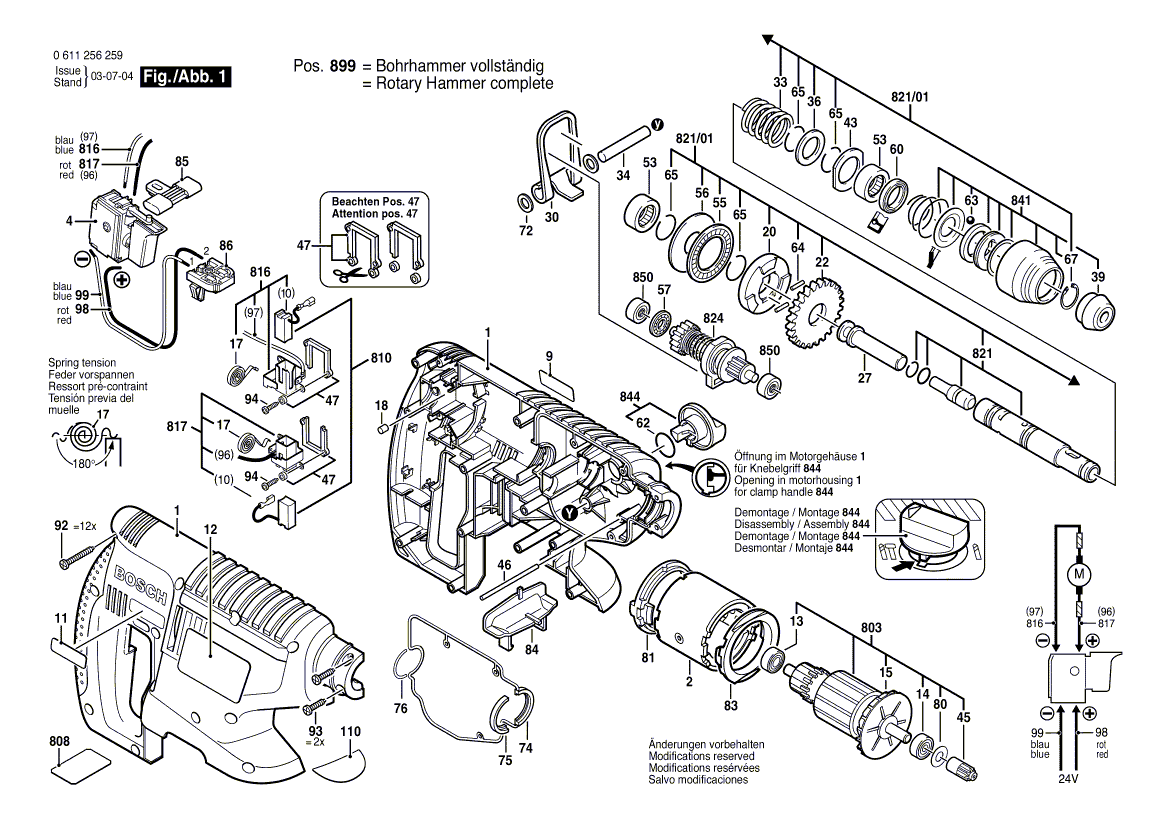 Bosch 11524 - 0611256259 Tool Parts