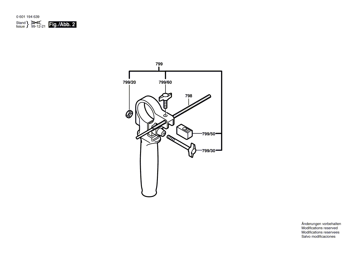 Bosch 1194avsr 0601194639 Tool Parts Bosch Hammer Drill Parts