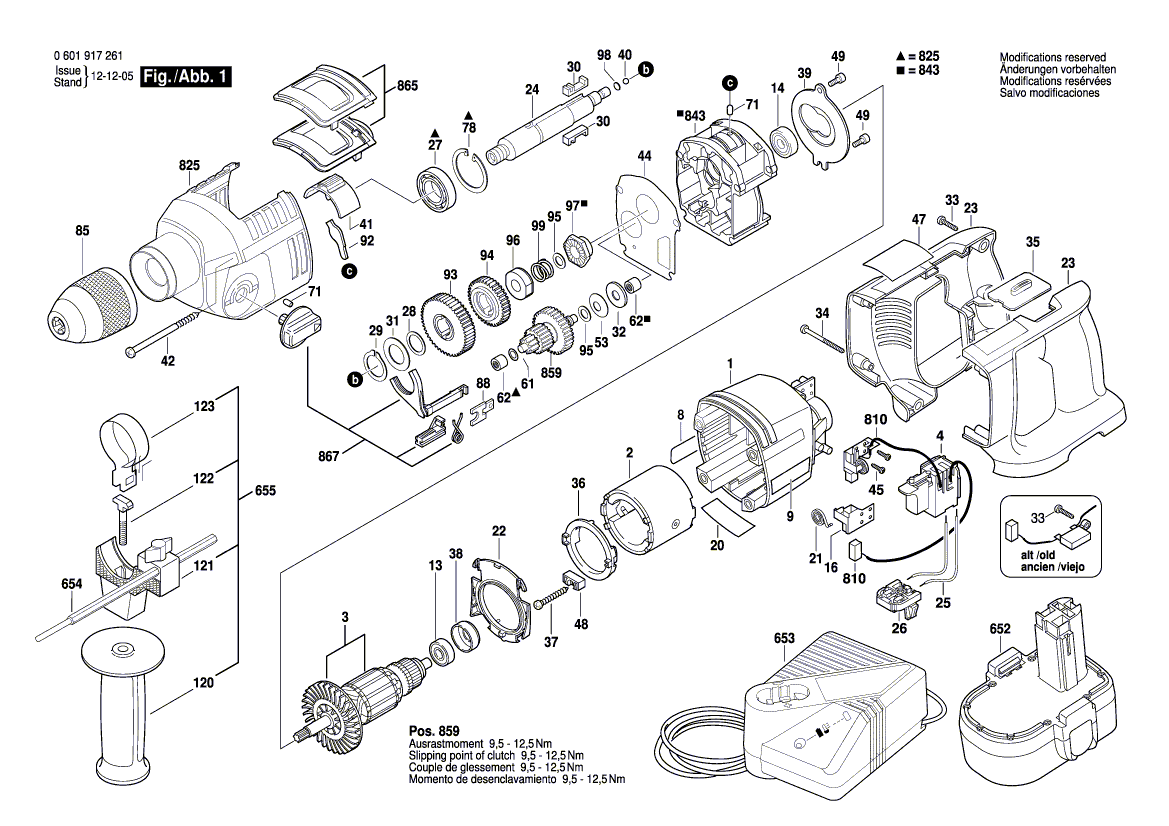 Bosch 12524 - 0601917261 Tool Parts