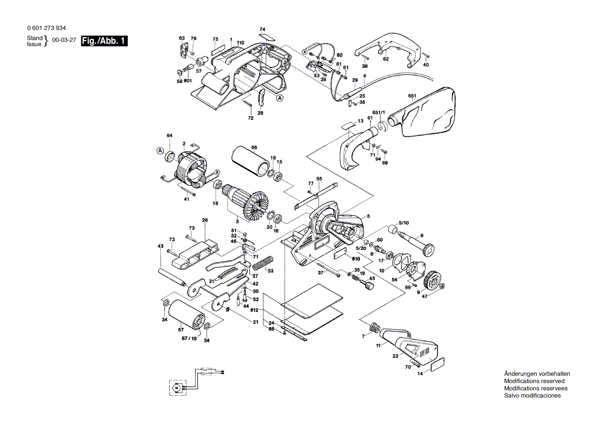 Bosch 1273-d - 0601273934 Tool Parts