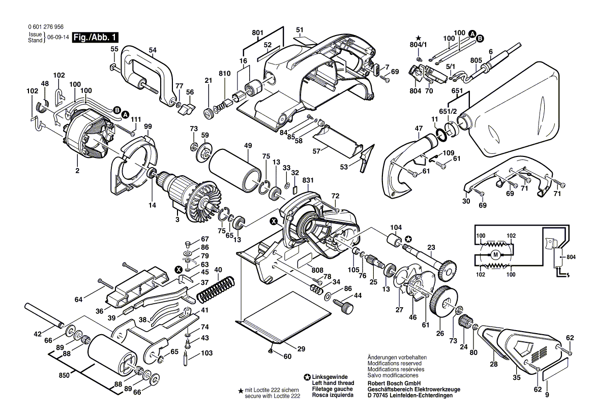 Bosch 1276d - 0601276956 Tool Parts