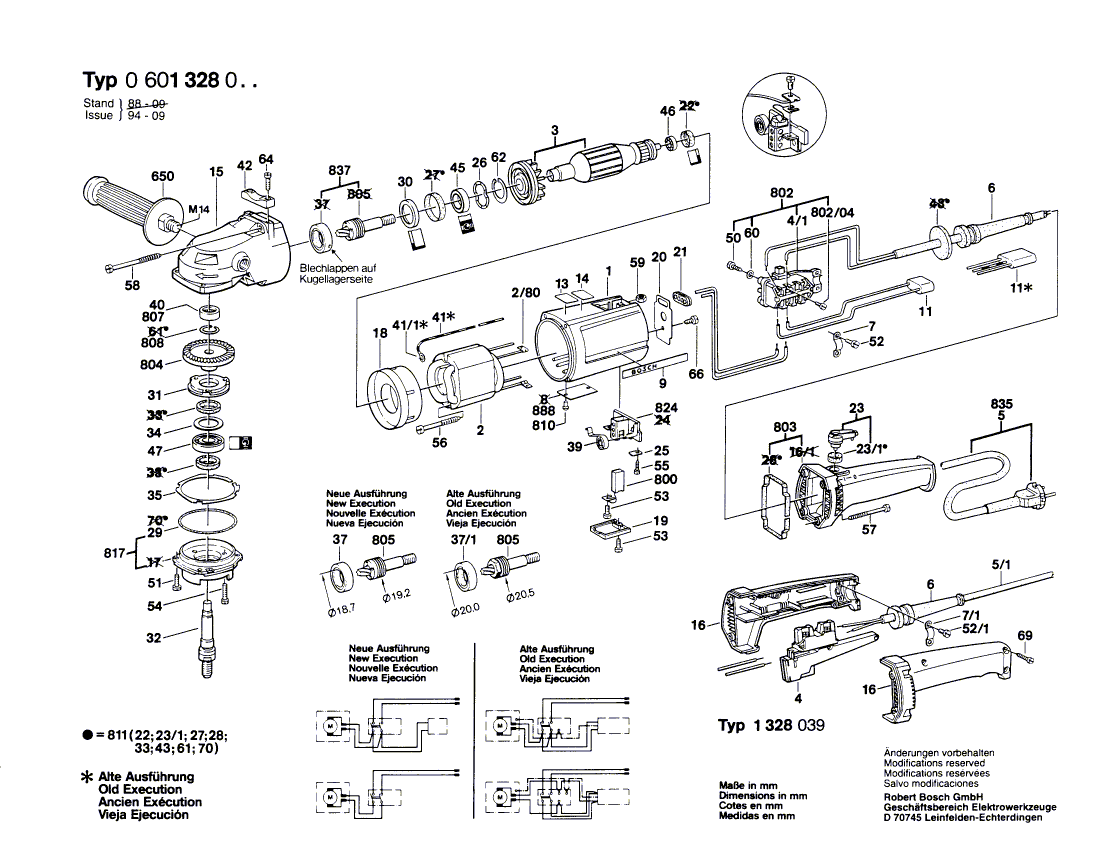 Bosch 1328 - 0601328039 Tool Parts