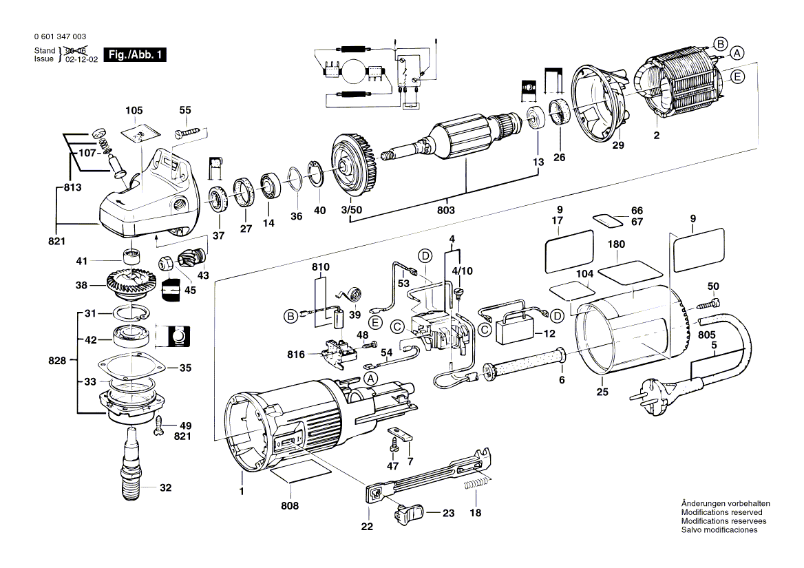 Bosch 1347 0601347039 Tool Parts Bosch Grinder Parts Bosch