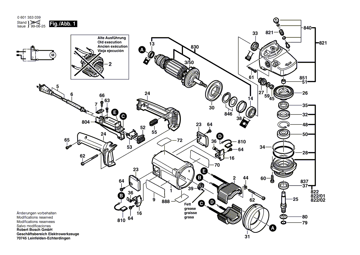 Bosch 1353 - 0601353039 Tool Parts