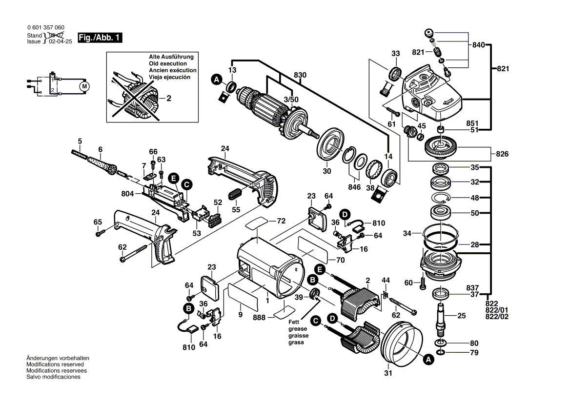 Bosch 1357g - 0601357060 Tool Parts