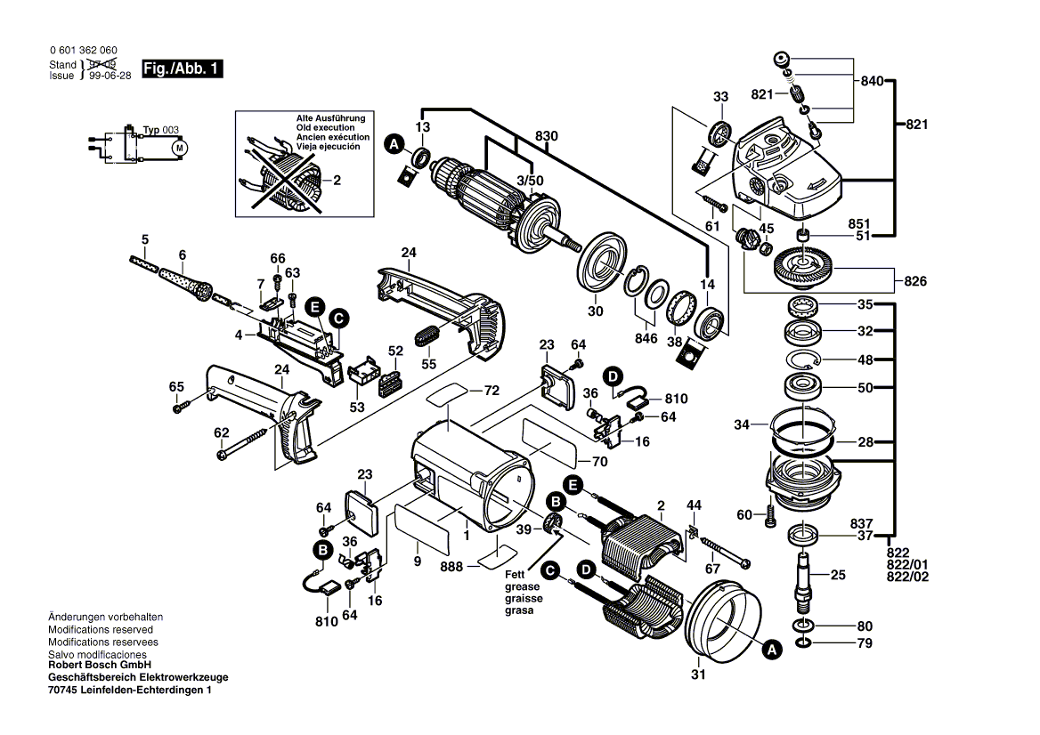 Bosch 1362g - 0601362060 Tool Parts