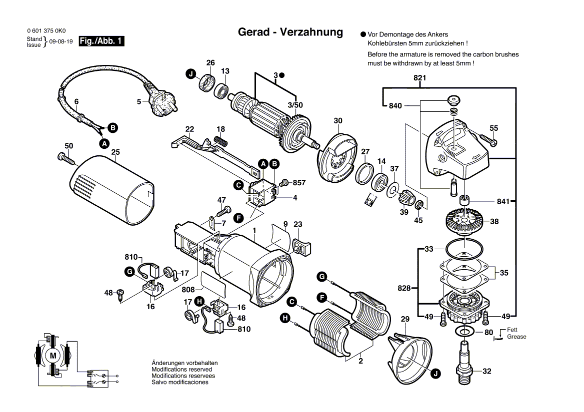 Bosch 1375 - 06013750f8 Tool Parts