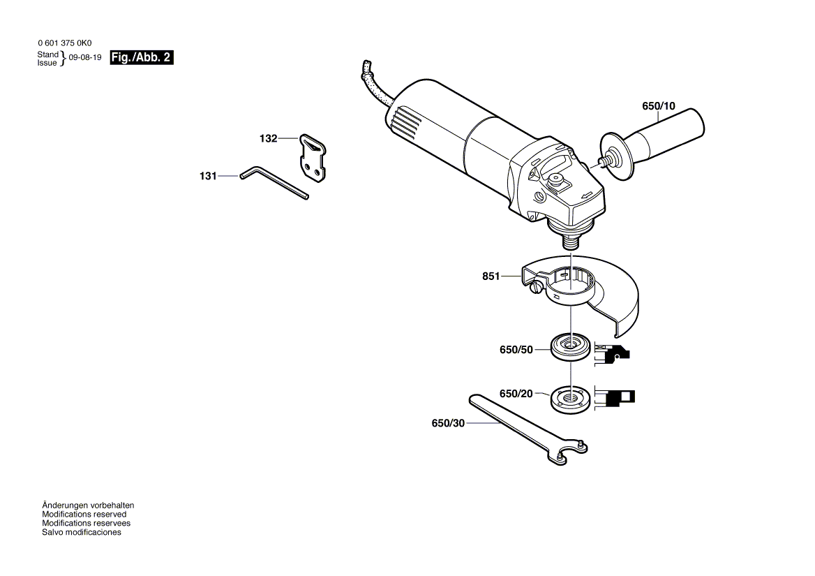 Bosch 1375 - 06013750k0 Tool Parts