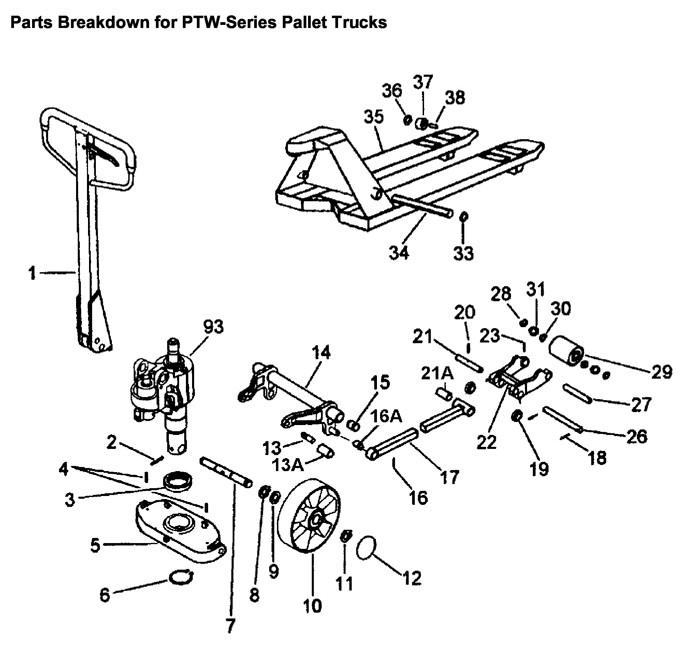 Jet 140171_PTW-2042 Pallet Truck Parts