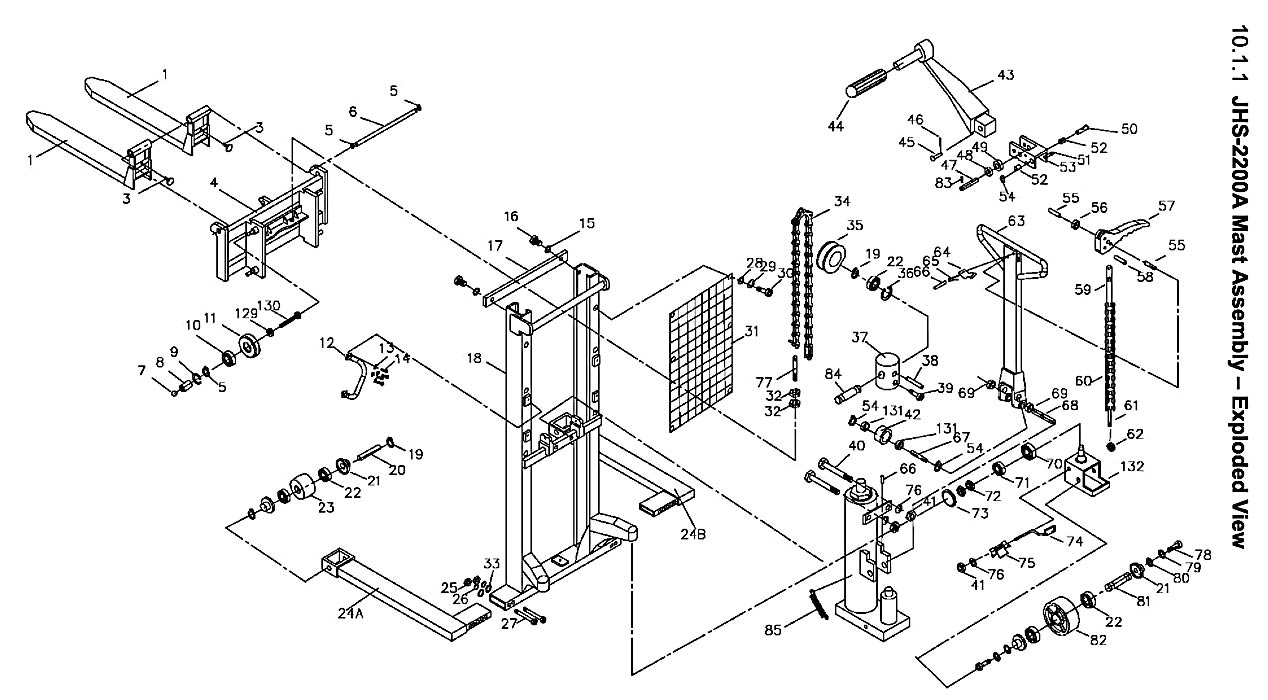 Jet 140531_JHS-2200A Hydraulic Stacker Parts