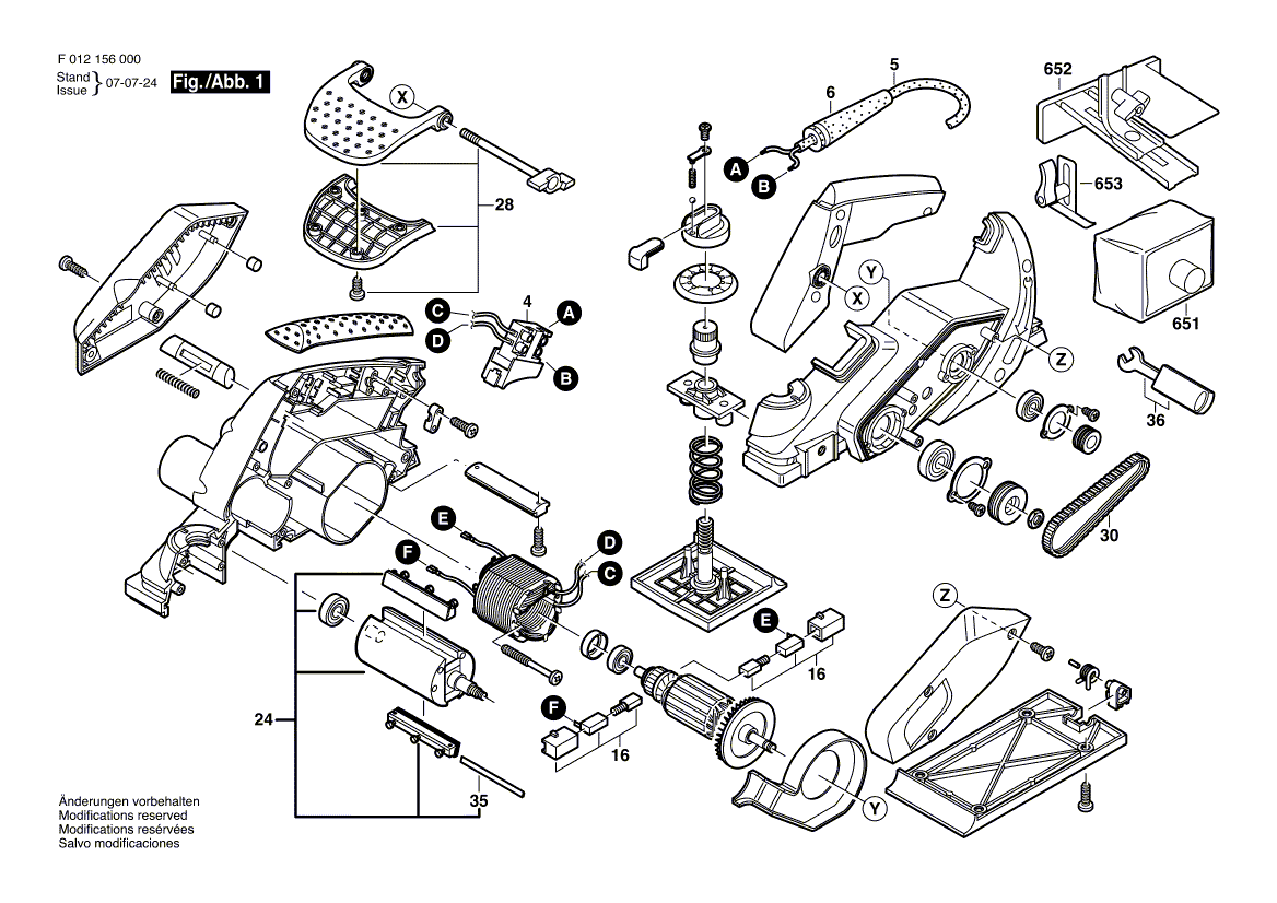 Bosch 1560 - f012156000 Tool Parts