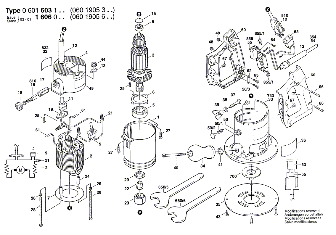 Bosch 1603 - 0601603042 Tool Parts