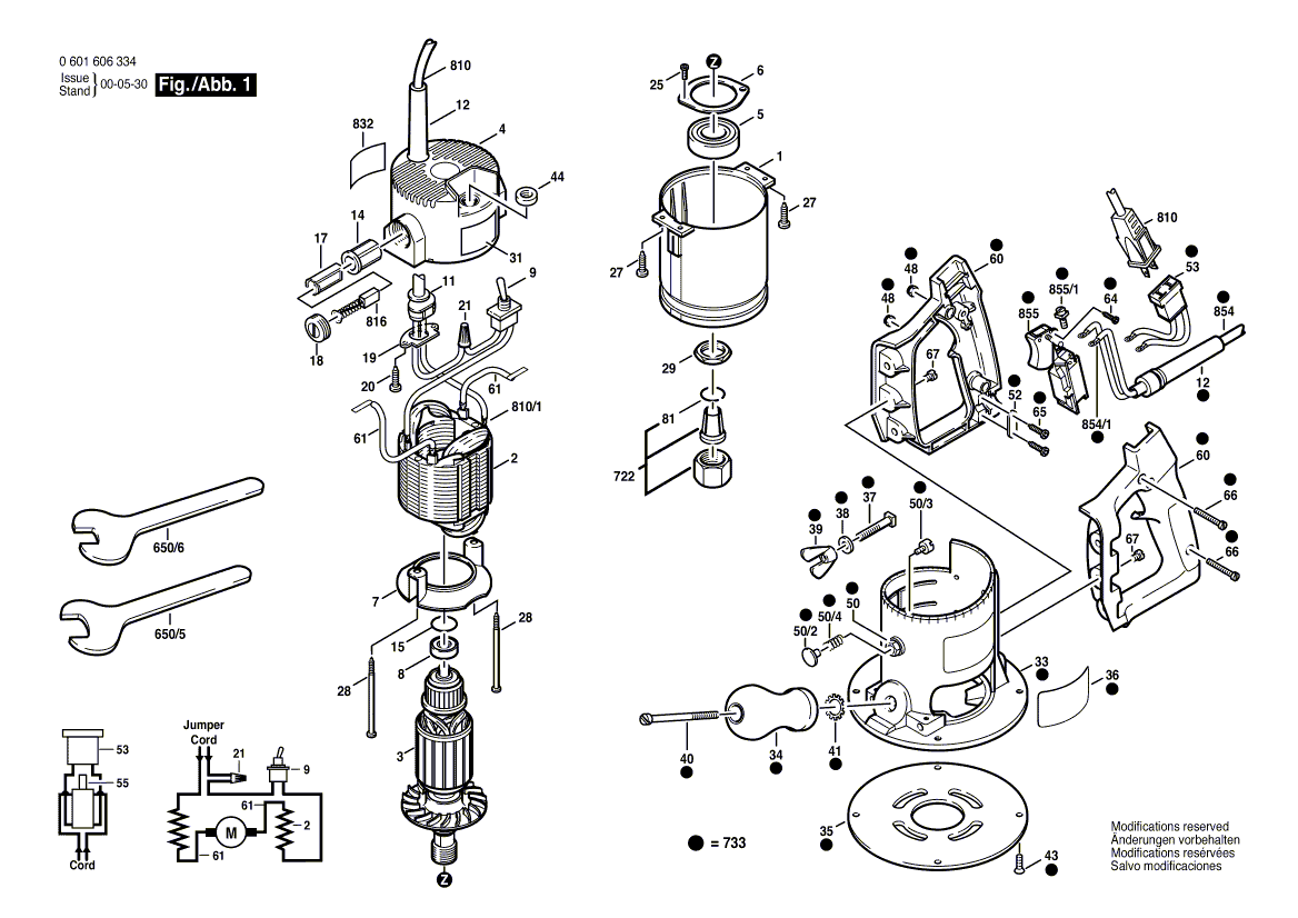 Bosch 1606-a - 0601606334 Tool Parts