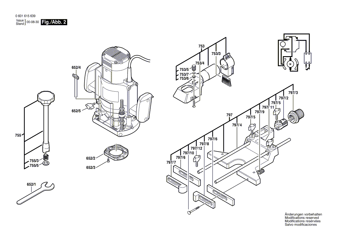 Bosch 1615-evs - 0601615661 Tool Parts