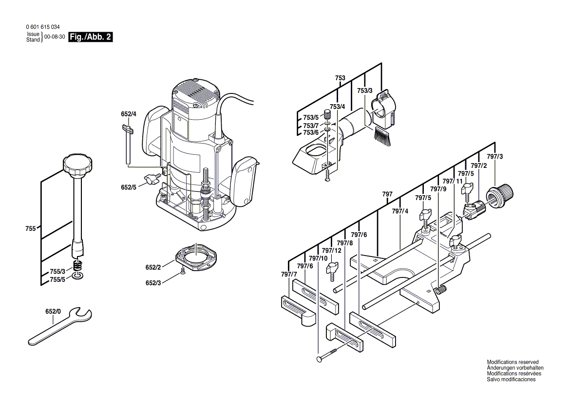 Bosch 1615 - 0601615034 Tool Parts