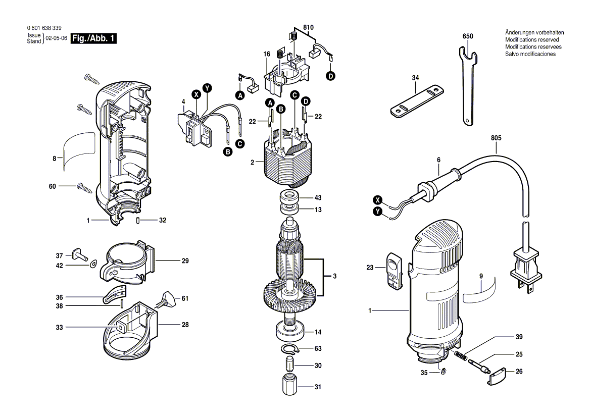 Bosch 1639 - 0601638339 Tool Parts