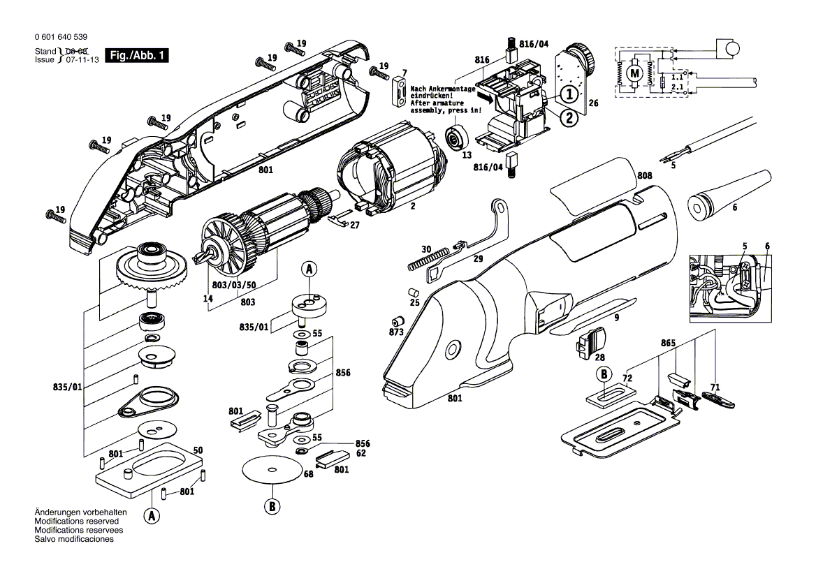 Bosch 1640vs - 0601640539  Tool Parts