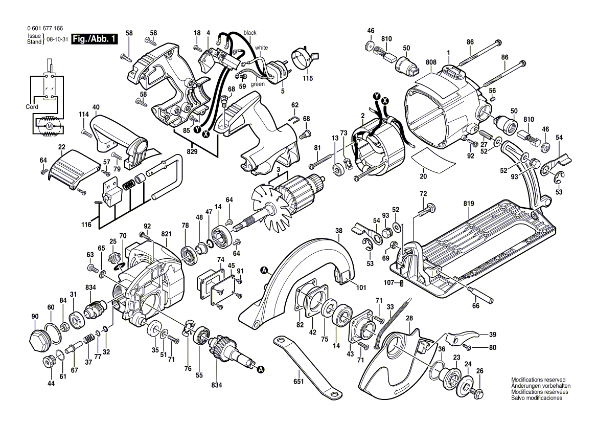 Bosch 1677md - 0601677166 Tool Parts