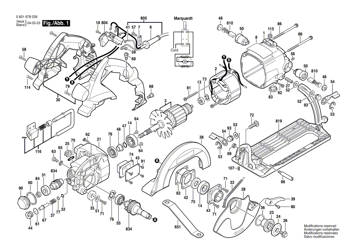 Bosch 1678 - 0601678039 Tool Parts