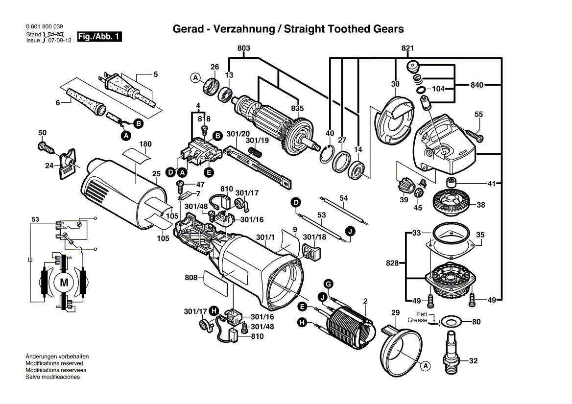 Bosch 1701a - 0601701039 Tool Parts