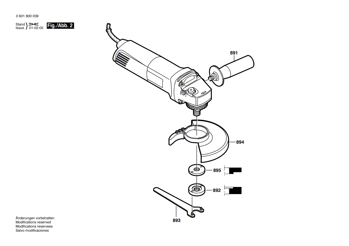 Bosch 1701a - 0601701039 Tool Parts