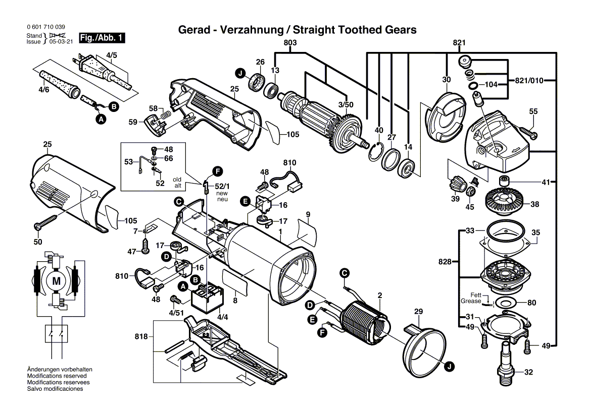 Bosch 1710a - 0601710039 Tool Parts