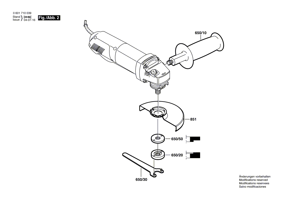 Bosch 1710a - 0601710039 Tool Parts