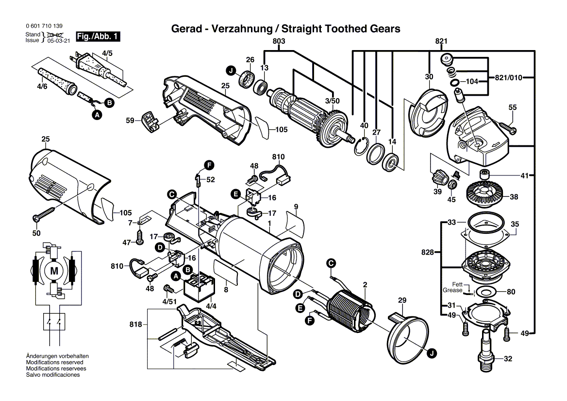 Bosch 1710ad - 0601710139 Tool Parts