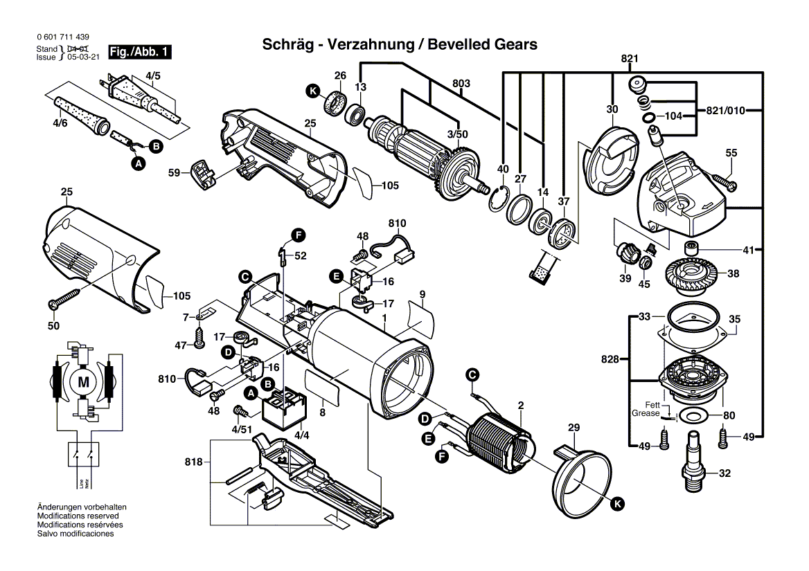 Bosch 1711d - 0601711439 Tool Parts