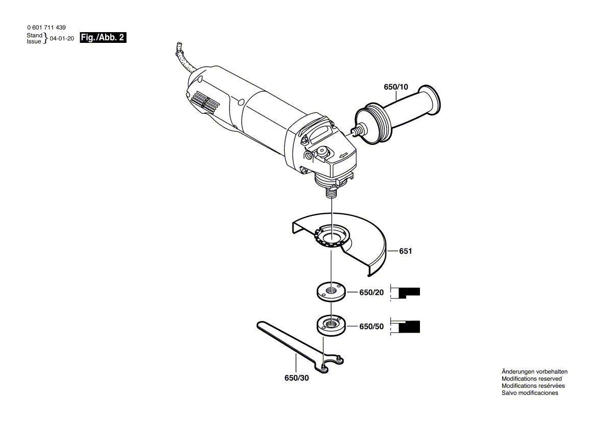 Bosch 1711d - 0601711439 Tool Parts