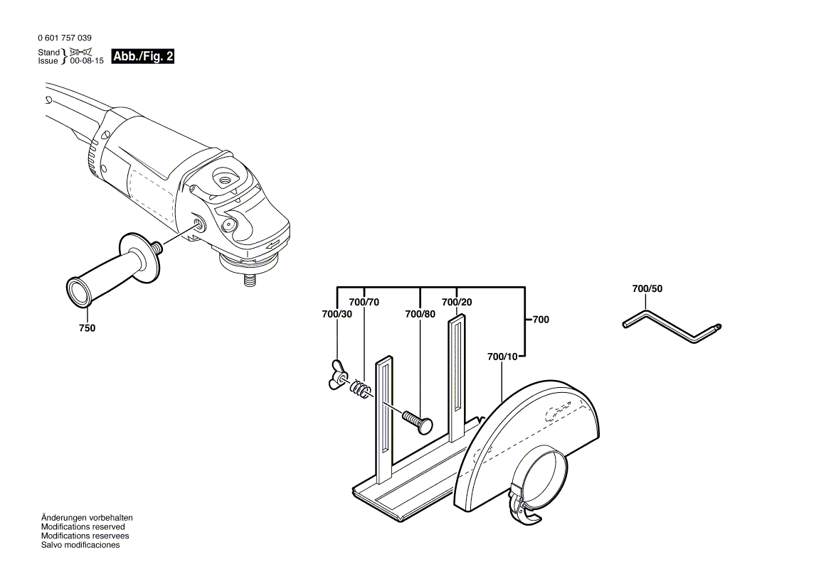 Bosch 1757 - 0601757039 Tool Parts