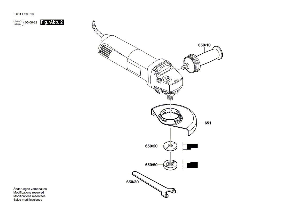 Bosch 1800 - 3601h20010 Tool Parts