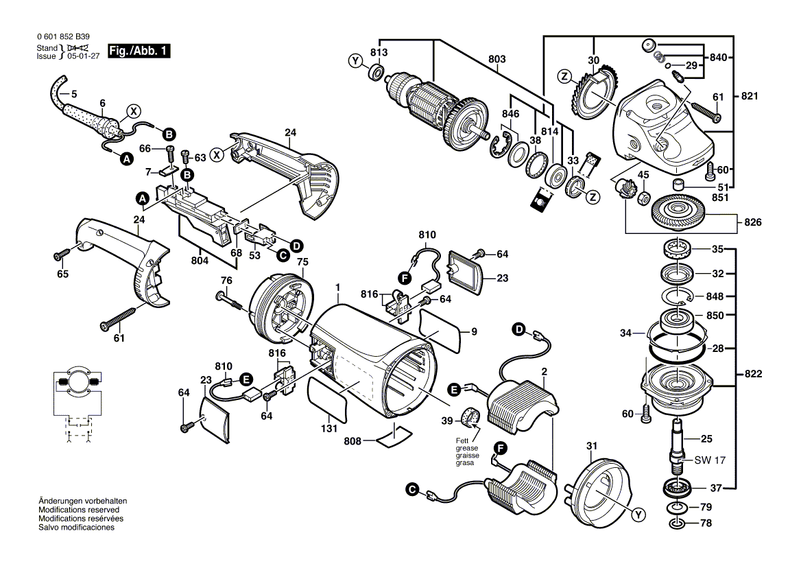 Bosch 1853-6 - 0601852b39 Tool Parts